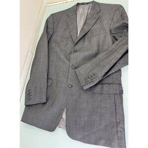 Hart Schaffner Marx Blazer Jacket 46L Cashmere Wool Blazer 3 Button Ventless